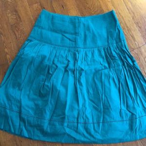 Green Knee Length Skirt